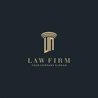 UM initial monogram lawfirm logo with pillar design vector