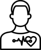 Cardiac arrest Vector Icon Design