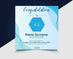 Congratulations social media post - congratulations banner - Design for invitation card, banner, web, header, celebration and flyer vector