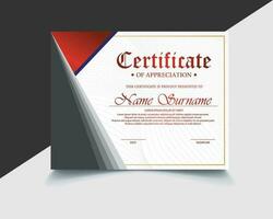 Certificate Design Template - Elegant Design - Creative Background Borders vector