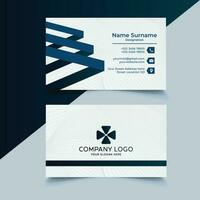 Simple Creative Blue and white business card design - Minimal Visiting Card vector