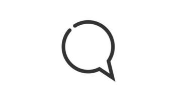 Speech Bubble on white background animated icon video