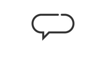 Speech Bubble on white background animated icon video