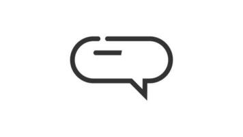 Speech Bubble on white background animated icon video