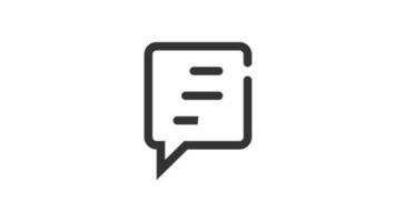 Speech Bubble on white background animated icon video