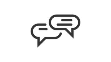 Speech Bubble on white background animated icon video