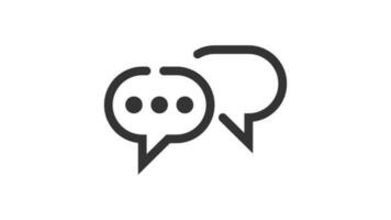 Speech Bubble on white background animated icon video