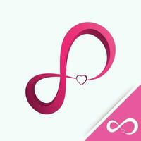 infinity symbol with heart vector