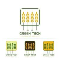 green technology logo vector