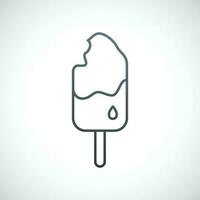 mordido hielo crema línea icono. sencillo hielo crema diseño para logo, emblema, móvil aplicación, web diseño, etc. vector