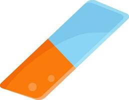 bright vector illustration eraser, school and office supplies, back to school