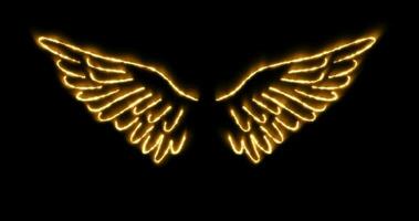 Neon Light wings , neon Light Wings Black Screen and Green Screen Effects video