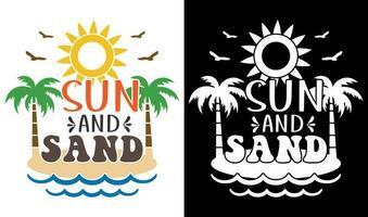 Custom Typography Vector Printable Summer Beach Quotes Design