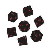 d8 d10 d12 d20 dado para tablero juegos. colección de poliédrico dados con diferente lados vector