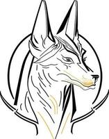 anubis cabeza logo vector archivo