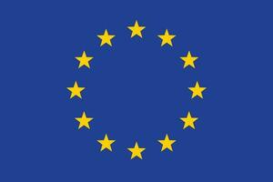 Flag of the European Union EU symbol, banner vector illustration.