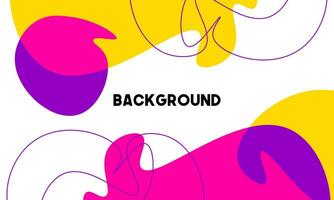 Creative concept of summer background. Abstract art yellow and purple frame with space for text. Templates for celebration, ads, branding, banner, cover, label, poster, sales vector