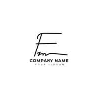 Fm Initial signature logo vector design