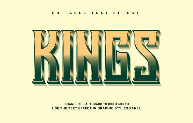 Kings royal editable text effect template