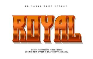 Royal editable text effect template vector