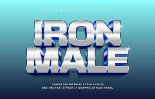 Iron male editable text effect template vector