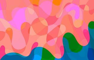 Colorful Groovy background design concept, abstract background vector