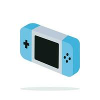 Portable game console flat design and illustration. vector