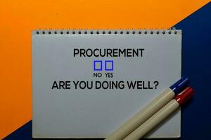 Procurement, Are You Doing Well Yes or No. On Office Background photo