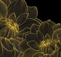 Golden lotus flower metal color pigment. vector