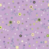 Small floral pattern in purple. vector