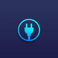 electric plug icon for web and apps vector