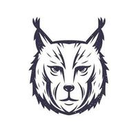 bobcat or lynx vector illustration with texture