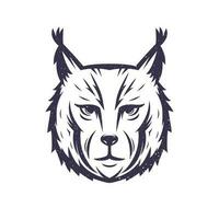 bobcat or lynx vector illustration with texture