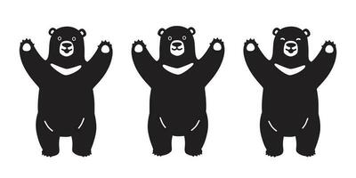 oso vector polar oso icono logo personaje ilustración símbolo garabatear