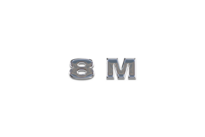 8 million subscribers celebration greeting Number with chrome design png