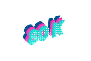 80 k subscribers celebration greeting Number with multi layers design png