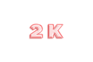 2 k subscribers celebration greeting Number with rose gold design png