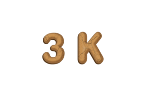 3 k suscriptores celebracion saludo número con barro diseño png