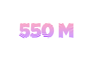 550 millón suscriptores celebracion saludo número con olas diseño png