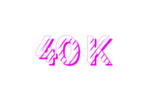 40 k suscriptores celebracion saludo número con raya diseño png