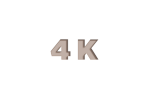 4 k subscribers celebration greeting Number with engrave design png