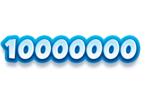 10000000 iscritti celebrazione saluto numero con modren blu design png