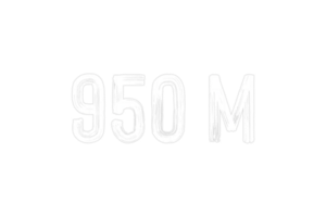 950 million subscribers celebration greeting Number with chalk design png