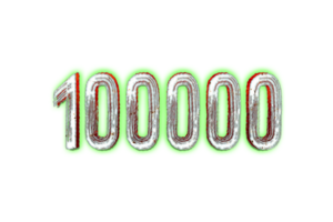 100000 suscriptores celebracion saludo número con horror diseño png