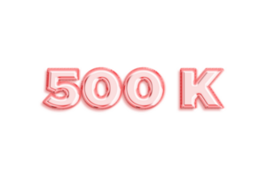 550 k subscribers celebration greeting Number with rose gold design png