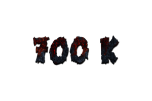 700 k subscribers celebration greeting Number with burned wood design png