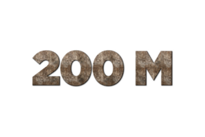 200 million subscribers celebration greeting Number with old walnut wood design png