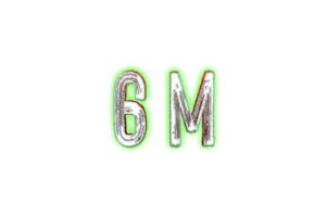 6 million subscribers celebration greeting Number with horror design png