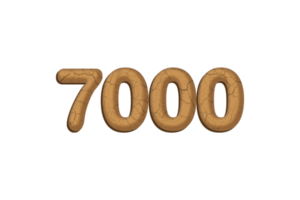 70000 subscribers celebration greeting Number with mud design png
