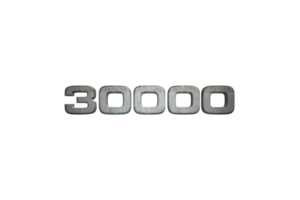 30000 subscribers celebration greeting Number with star wars design png